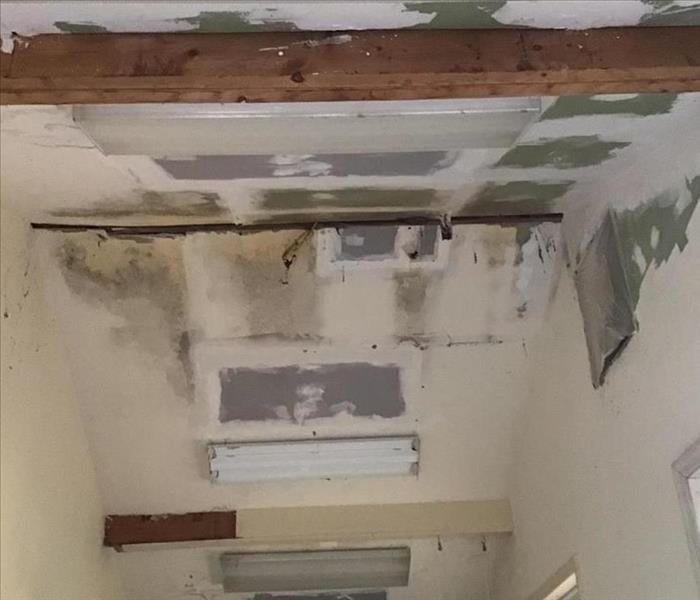 water damage to drywall
